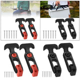Maxbell 2Pcs T Handle Hasp Draw Latch Replacement for Engineering Machine Coolers RV Black