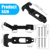 Maxbell 2Pcs T Handle Hasp Draw Latch Replacement for Engineering Machine Coolers RV Black