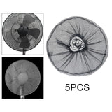 Maxbell Finger Protector Polyester Fan Cover for Round Fan Ceiling Fans Desktop Fans Black