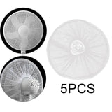 Maxbell Finger Protector Polyester Fan Cover for Round Fan Ceiling Fans Desktop Fans White