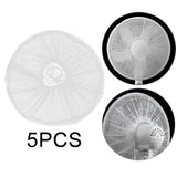 Maxbell Finger Protector Polyester Fan Cover for Round Fan Ceiling Fans Desktop Fans White