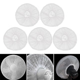 Maxbell Finger Protector Polyester Fan Cover for Round Fan Ceiling Fans Desktop Fans White