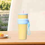 Maxbell Insulated Cup Travel Mug 710ml Sporting Water Bottle for Picnic Outdoor Home yellow