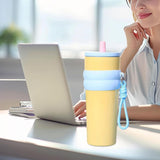 Maxbell Insulated Cup Travel Mug 710ml Sporting Water Bottle for Picnic Outdoor Home yellow