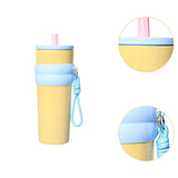 Maxbell Insulated Cup Travel Mug 710ml Sporting Water Bottle for Picnic Outdoor Home yellow