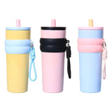 Maxbell Insulated Cup Travel Mug 710ml Sporting Water Bottle for Picnic Outdoor Home yellow