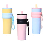 Maxbell Insulated Cup Travel Mug 710ml Sporting Water Bottle for Picnic Outdoor Home yellow
