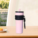 Maxbell Insulated Cup Travel Mug 710ml Sporting Water Bottle for Picnic Outdoor Home pink