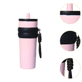 Maxbell Insulated Cup Travel Mug 710ml Sporting Water Bottle for Picnic Outdoor Home pink