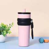 Maxbell Insulated Cup Travel Mug 710ml Sporting Water Bottle for Picnic Outdoor Home pink
