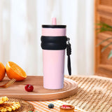 Maxbell Insulated Cup Travel Mug 710ml Sporting Water Bottle for Picnic Outdoor Home pink