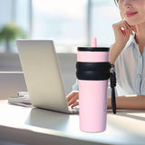 Maxbell Insulated Cup Travel Mug 710ml Sporting Water Bottle for Picnic Outdoor Home pink