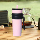 Maxbell Insulated Cup Travel Mug 710ml Sporting Water Bottle for Picnic Outdoor Home pink