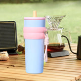 Maxbell Insulated Cup Travel Mug 710ml Sporting Water Bottle for Picnic Outdoor Home blue