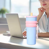 Maxbell Insulated Cup Travel Mug 710ml Sporting Water Bottle for Picnic Outdoor Home blue