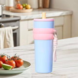 Maxbell Insulated Cup Travel Mug 710ml Sporting Water Bottle for Picnic Outdoor Home blue