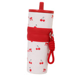 Maxbell Insulated Bottle Thermal Cup Cute Drinking Bottle for Travel Office Sports White and Red