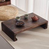 Maxbell Wooden Low Stool Versatile Bed Table Small Ottoman for Household Desk Tatami