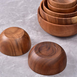 Maxbell Wood Snack Serving Bowl Multipurpose Mixing Bowl for Vegetable Potato Veggie 20cmx7.5cm