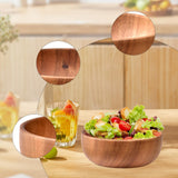 Maxbell Wood Snack Serving Bowl Multipurpose Mixing Bowl for Vegetable Potato Veggie 20cmx7.5cm