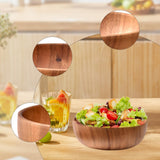 Maxbell Wood Snack Serving Bowl Multipurpose Mixing Bowl for Vegetable Potato Veggie 22cmx7.5cm