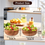 Maxbell Wood Snack Serving Bowl Multipurpose Mixing Bowl for Vegetable Potato Veggie 22cmx7.5cm