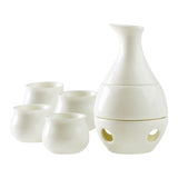 Maxbell Ceramic Sake Set with Warmer 4 Ceramic Cups for Tea Party Friends Restaurant