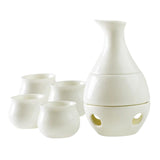 Maxbell Ceramic Sake Set with Warmer 4 Ceramic Cups for Tea Party Friends Restaurant