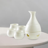 Maxbell Ceramic Sake Set with Warmer 4 Ceramic Cups for Tea Party Friends Restaurant