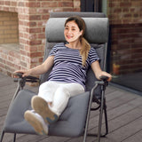 Maxbell recliner Leg Rest Cushion Pillow with Elastic Band Headrest for Lounge Chair Gray