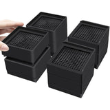 Maxbell 4 Pieces Bed Risers Raising Non Slip Furniture Risers for Cabinet Chair Sofa