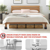 Maxbell 4 Pieces Bed Risers Raising Non Slip Furniture Risers for Cabinet Chair Sofa