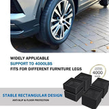 Maxbell 4 Pieces Bed Risers Raising Non Slip Furniture Risers for Cabinet Chair Sofa