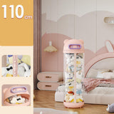 Maxbell Stuffed Animal Storage Tube Toy Storage Box for Bedroom Living Room Playroom Pink