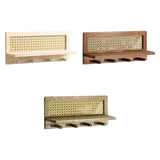 Maxbell Coat Rack with Shelf Coat Hook Entryway Coat Hanger for Kitchen Hallway Bags Wood  color