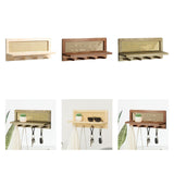 Maxbell Coat Rack with Shelf Coat Hook Entryway Coat Hanger for Kitchen Hallway Bags Wood  color