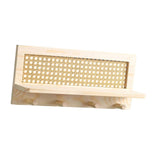Maxbell Coat Rack with Shelf Coat Hook Entryway Coat Hanger for Kitchen Hallway Bags Wood  color