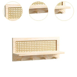 Maxbell Coat Rack with Shelf Coat Hook Entryway Coat Hanger for Kitchen Hallway Bags Wood  color