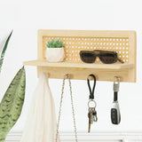 Maxbell Coat Rack with Shelf Coat Hook Entryway Coat Hanger for Kitchen Hallway Bags Wood  color