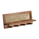 Maxbell Coat Rack with Shelf Coat Hook Entryway Coat Hanger for Kitchen Hallway Bags Camel color