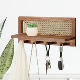 Maxbell Coat Rack with Shelf Coat Hook Entryway Coat Hanger for Kitchen Hallway Bags Camel color