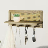 Maxbell Coat Rack with Shelf Coat Hook Entryway Coat Hanger for Kitchen Hallway Bags Antique color
