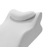 Maxbell Bed Wedge Pillow Stylish Headboard for Watching Movies Back Sleeping Reading Light Gray