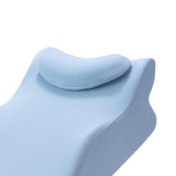 Maxbell Bed Wedge Pillow Stylish Headboard for Watching Movies Back Sleeping Reading Blue