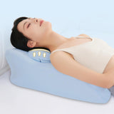 Maxbell Bed Wedge Pillow Stylish Headboard for Watching Movies Back Sleeping Reading Blue