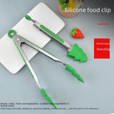 Maxbell 2 Pieces Locking Kitchen Tongs Barbecue Tongs for Home Indoor Outdoor Bakery Green Christmas Tre