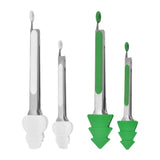 Maxbell 2 Pieces Locking Kitchen Tongs Barbecue Tongs for Home Indoor Outdoor Bakery Green Christmas Tre