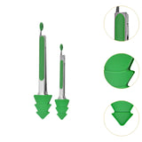 Maxbell 2 Pieces Locking Kitchen Tongs Barbecue Tongs for Home Indoor Outdoor Bakery Green Christmas Tre