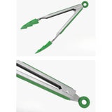 Maxbell 2 Pieces Locking Kitchen Tongs Barbecue Tongs for Home Indoor Outdoor Bakery Green Christmas Tre