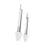 Maxbell 2 Pieces Locking Kitchen Tongs Barbecue Tongs for Home Indoor Outdoor Bakery White Snowman